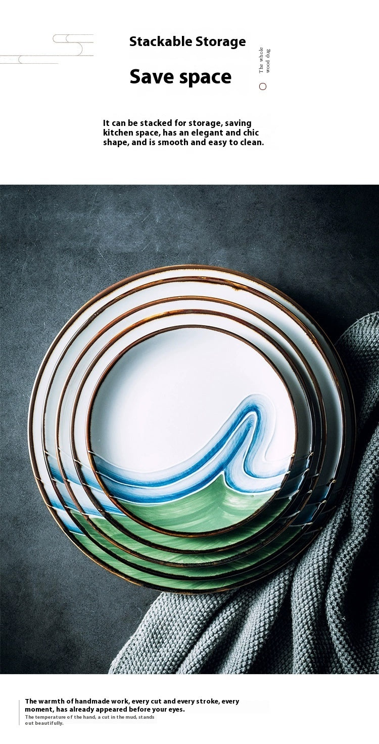 Creative Ceramic Round Household Plate