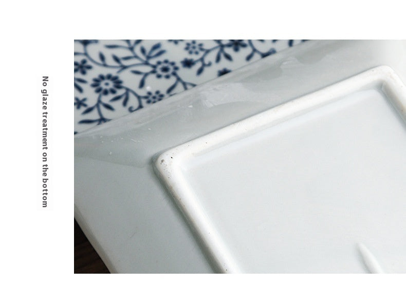 Ceramic Rectangular Antique Tableware Plate