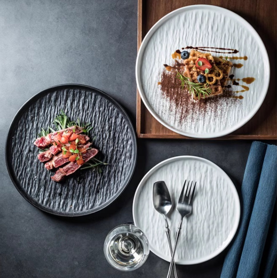 Stone Pattern Ceramic Flat Plate