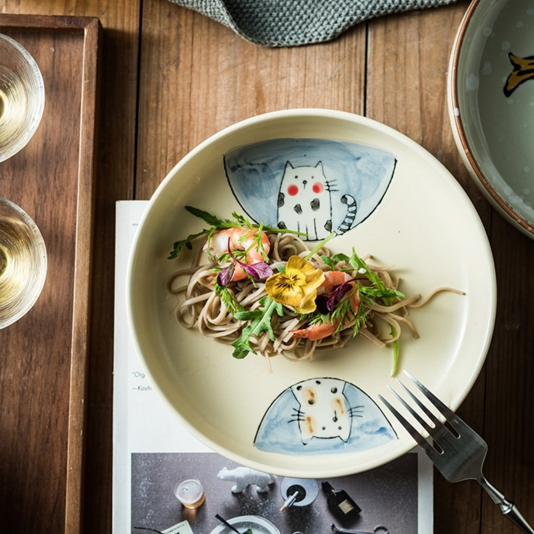 Novi dom japanske mačje ploče keramička ploča