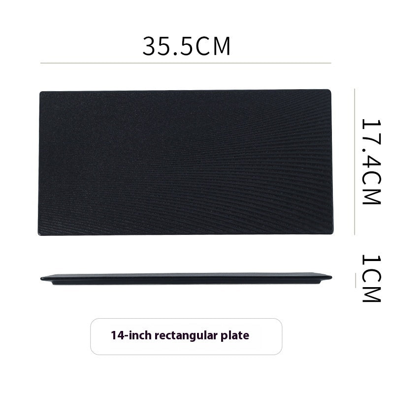 Rectangular Oval Ceramic Flat Plate