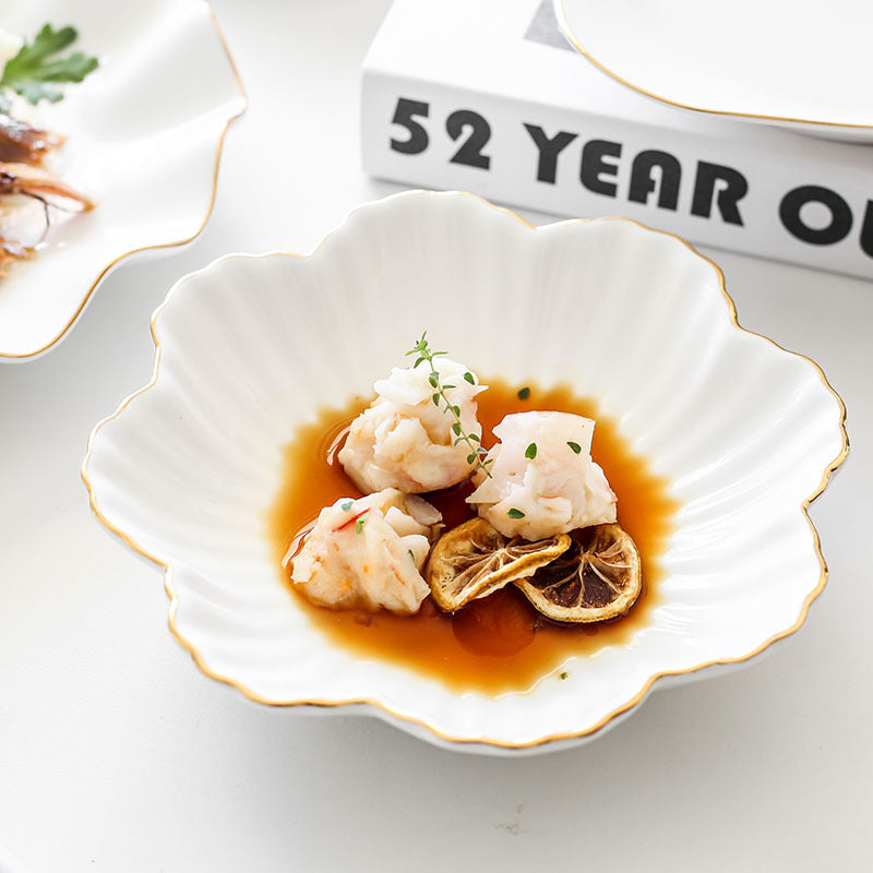 Ceramic Pure White Round Plate