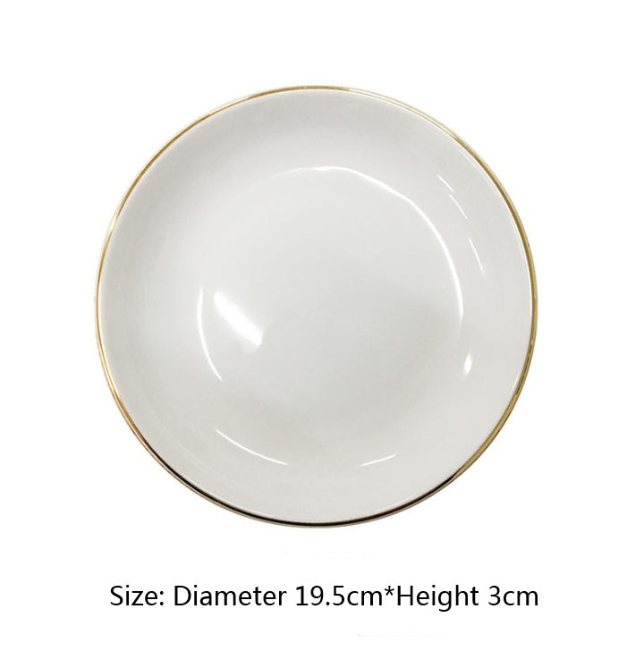 Ceramic Pure White Round Plate