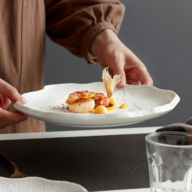 Creative White Household Ceramic Dishes