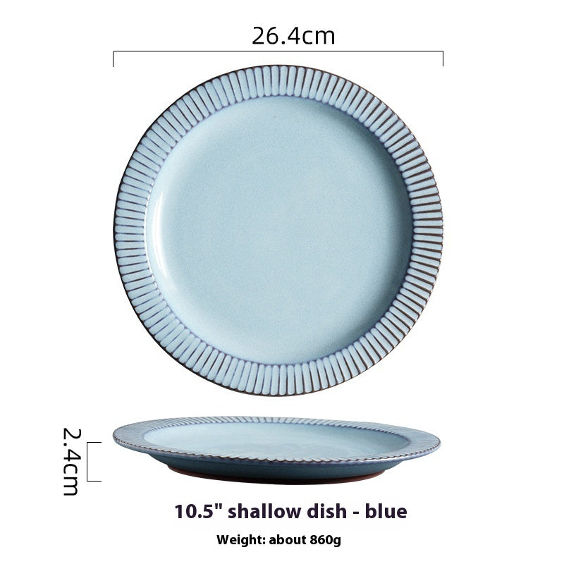 Creative Ceramic Round Western Plate