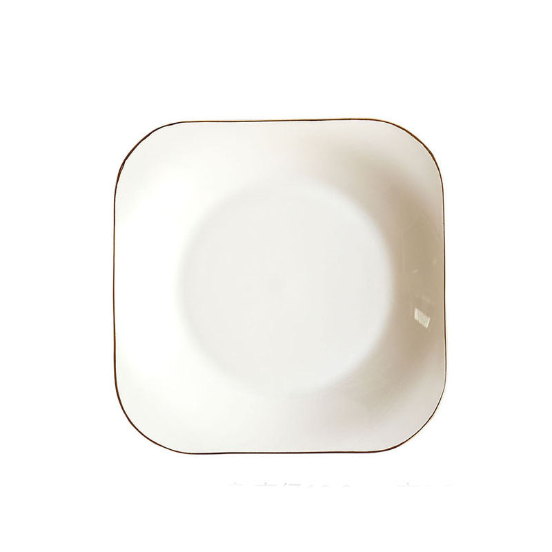 Ceramic Pure White Round Plate