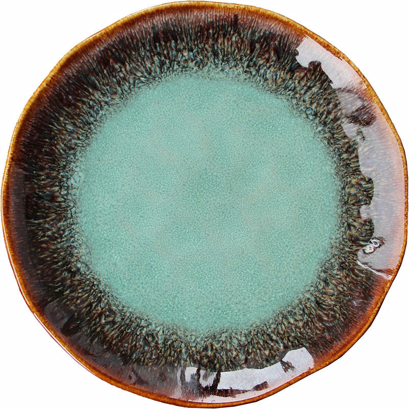 Ceramic Round Grey Plate