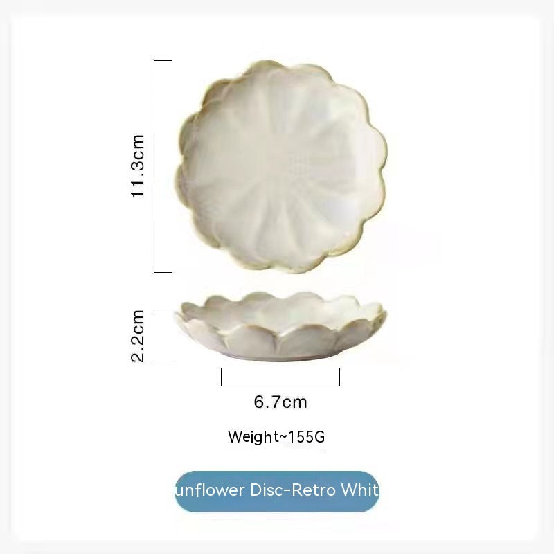 Ceramic Flower Pattern Tableware Plate