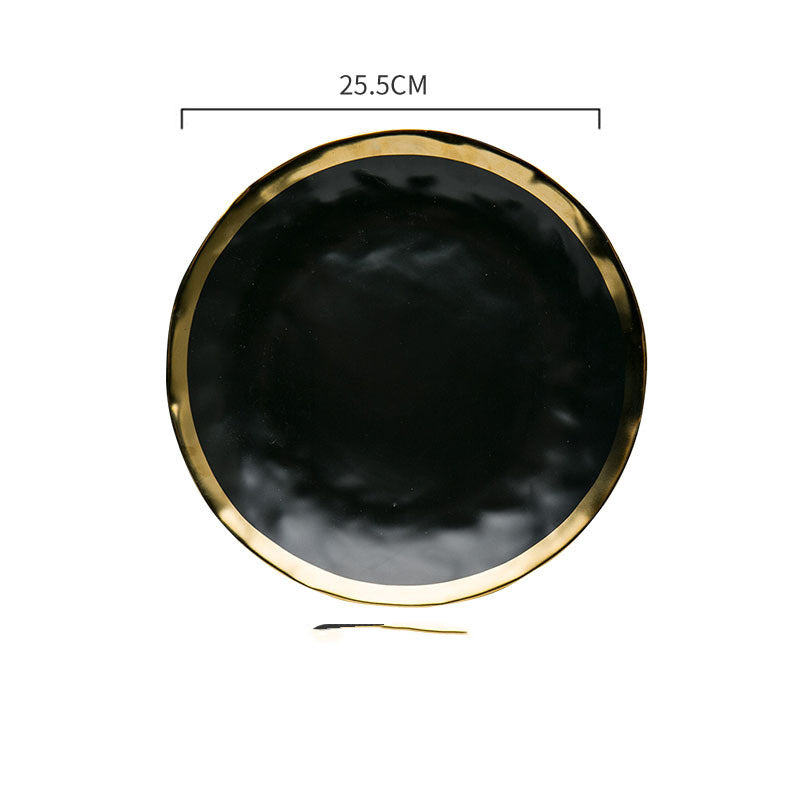 Gilded Harmony Ceramic Plate