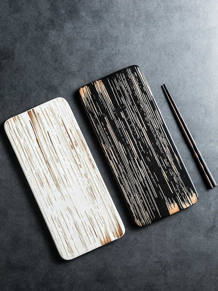 Rectangular Underglaze Porcelain Plate