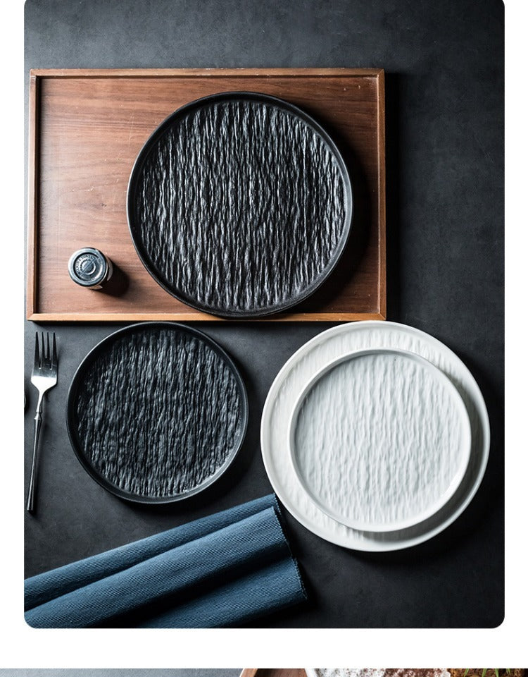 Stone Pattern Ceramic Flat Plate