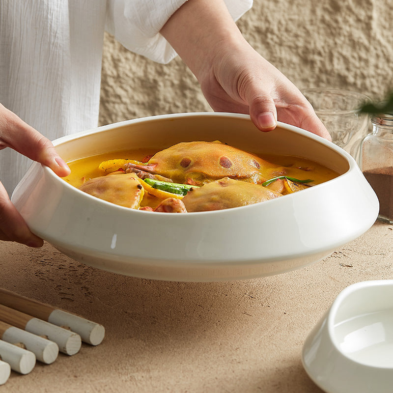 Creative White Porcelain Household Ceramic Dishes