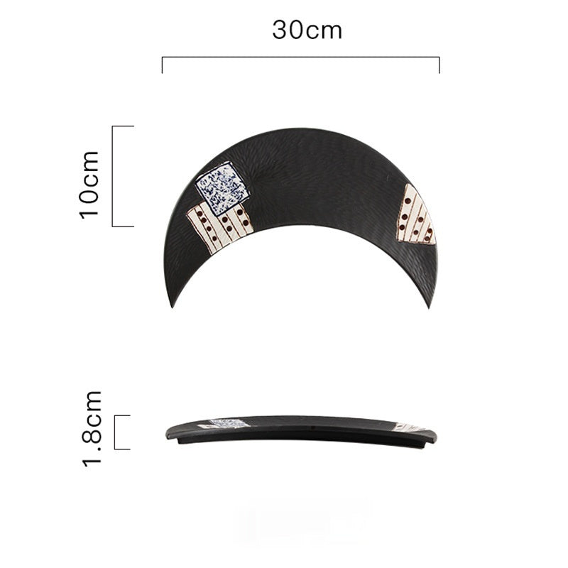 Creative Retro Ceramic Moon Art Plate