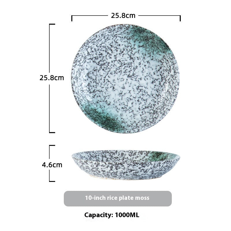 Household Ceramic Round Dinner Plate Small Plate