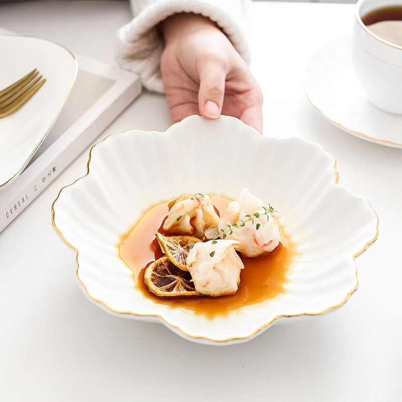 Ceramic Pure White Round Plate