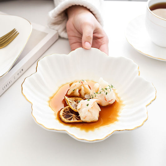 Ceramic Pure White Round Plate