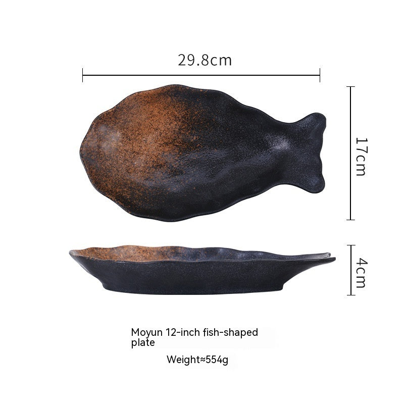 Household Fish Pattern Ceramic Plate