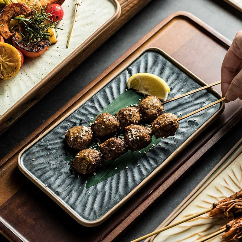 High-grade Retro Barbecue Plate Commercial