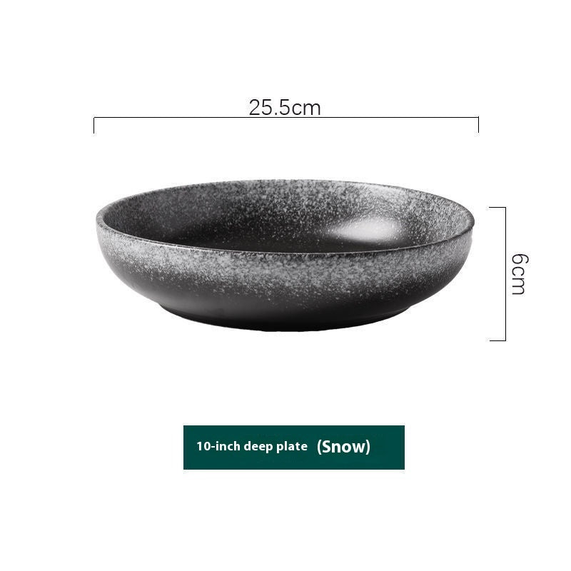 Retro Domestic Underglaze Porcelain Plate