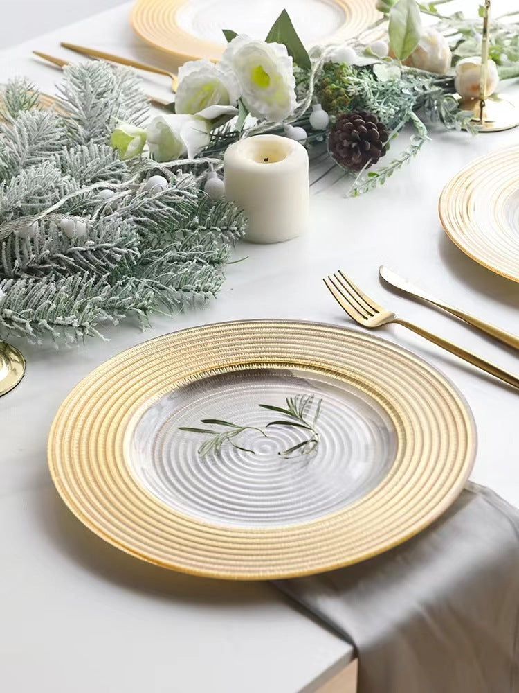 Household Minimalist Glass Pattern Plate