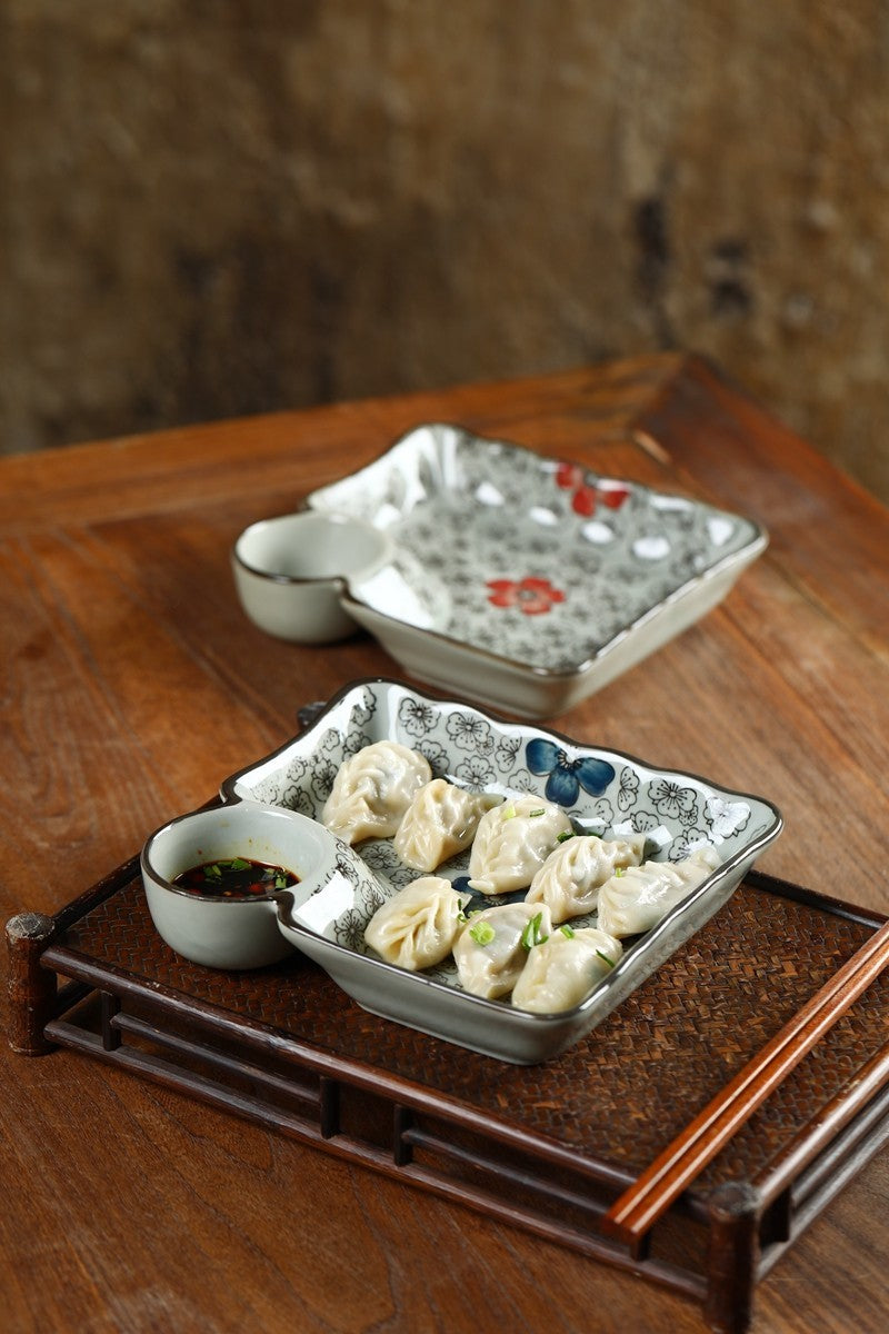 Ceramic Household Compartments Plate