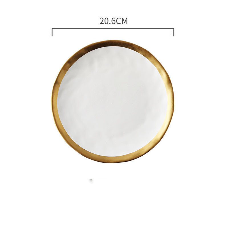 Gilded Harmony Ceramic Plate