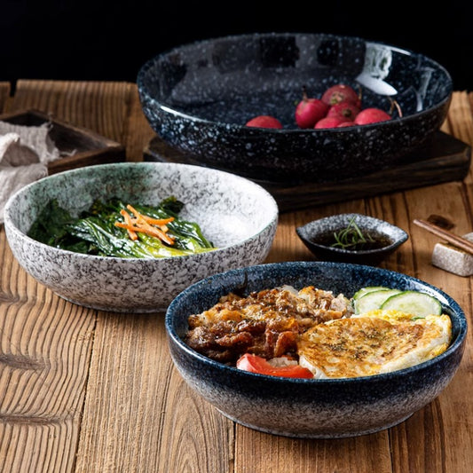 Japanese Ceramic Deep Plate Cutlery