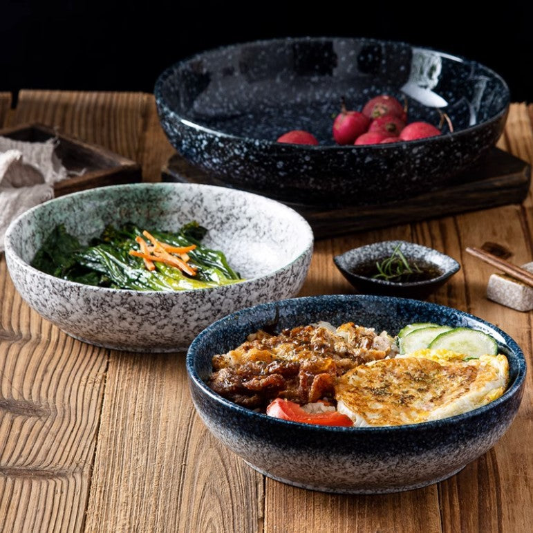 Japanese Ceramic Deep Plate Cutlery