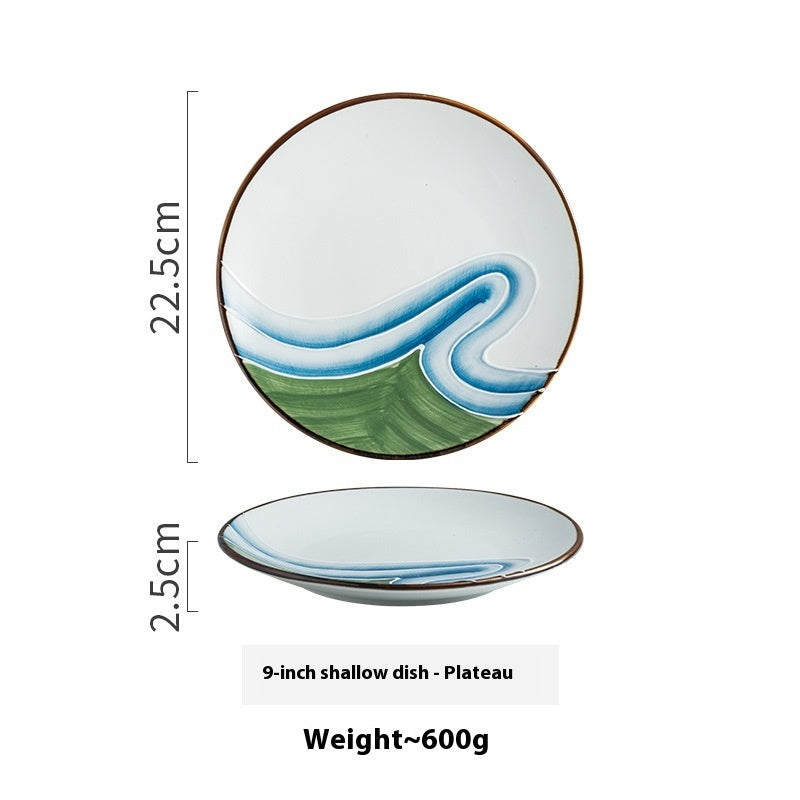 Creative Ceramic Round Household Plate