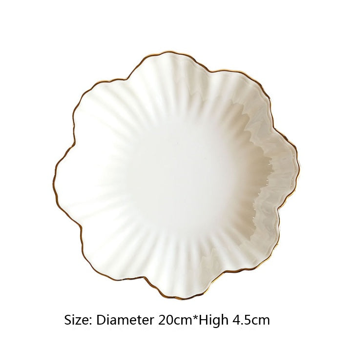 Ceramic Pure White Round Plate