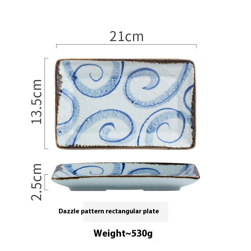 Creative Vintage Rectangle Ceramic Plate