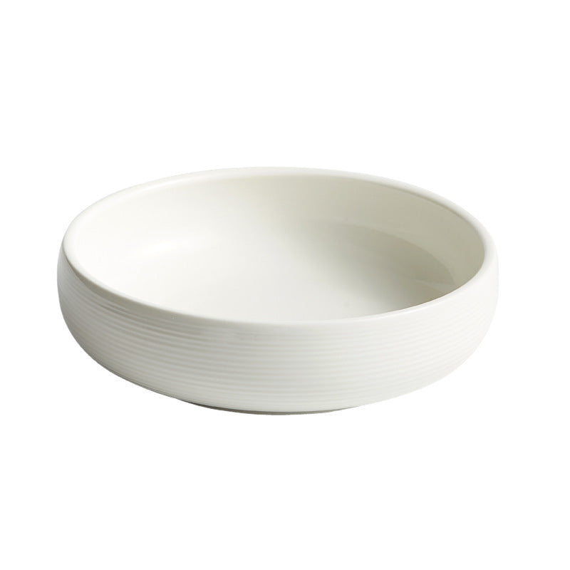 Ceramic Deep Round Household Plate Bowl