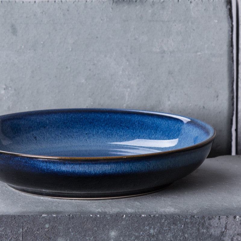 Creative Glaze Blue Ceramic Plate