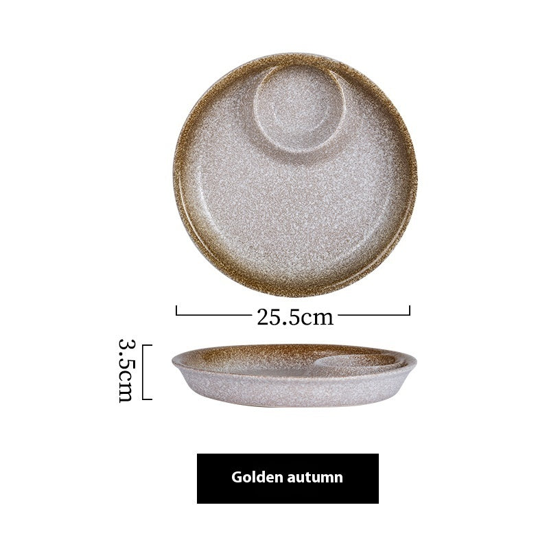 Ceramic Creative Round Square Plate