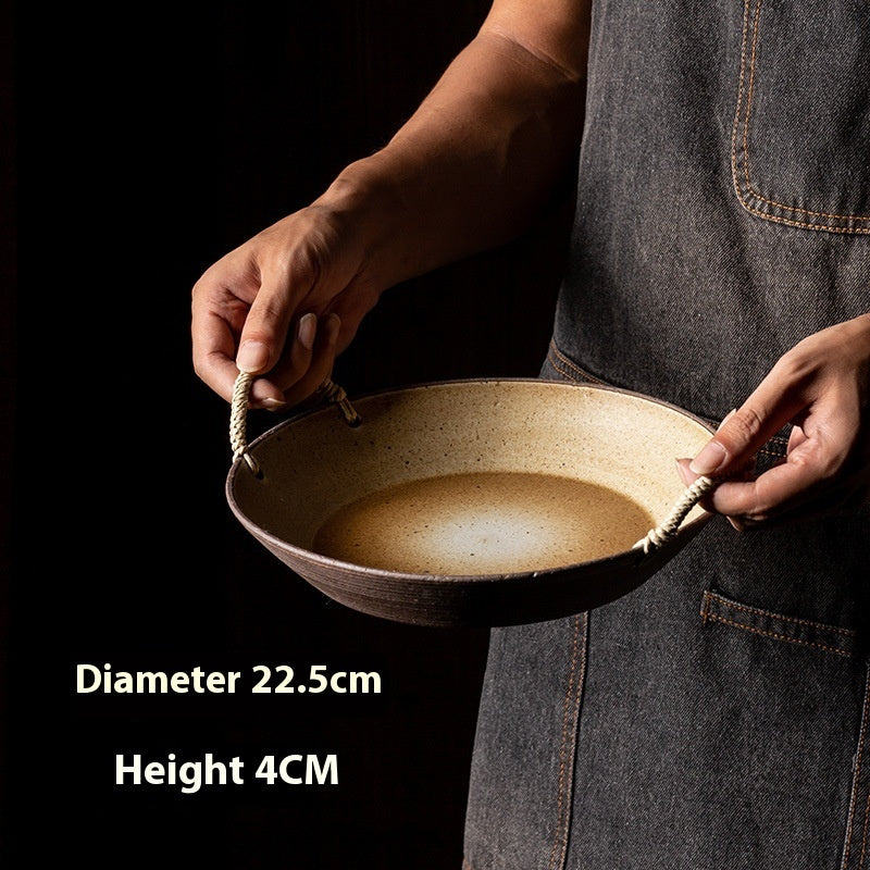 Handmade Pottery Retro Bowl Plate