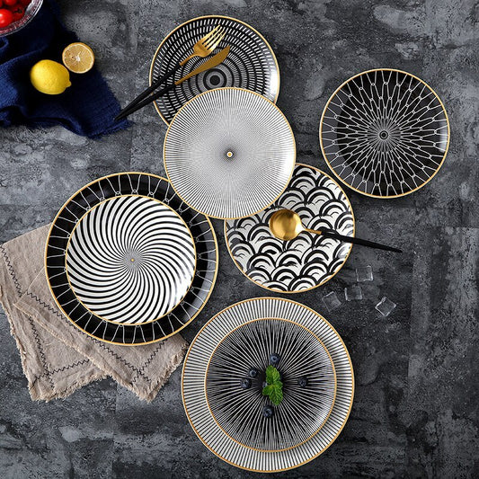 Nordic Style Geometric Series Ceramic Plate