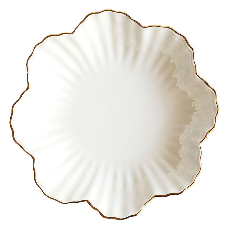 Ceramic Pure White Round Plate