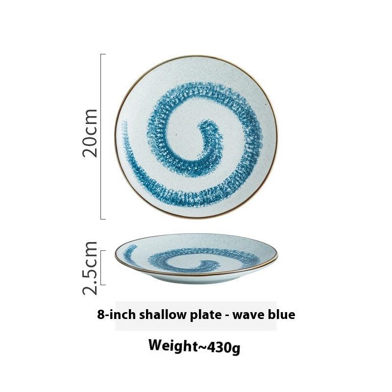 Creative Ceramic Round Household Plate