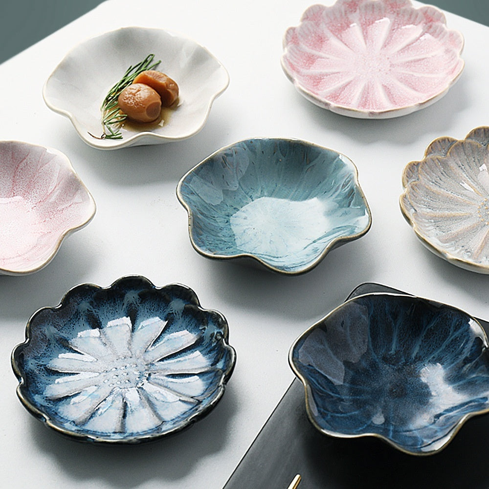Ceramic Flower Pattern Tableware Plate