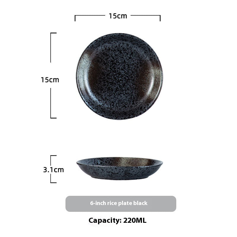 Household Ceramic Round Dinner Plate Small Plate