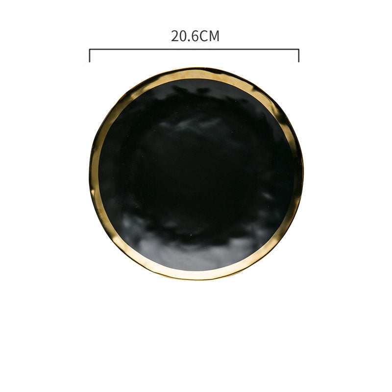 Gilded Harmony Ceramic Plate