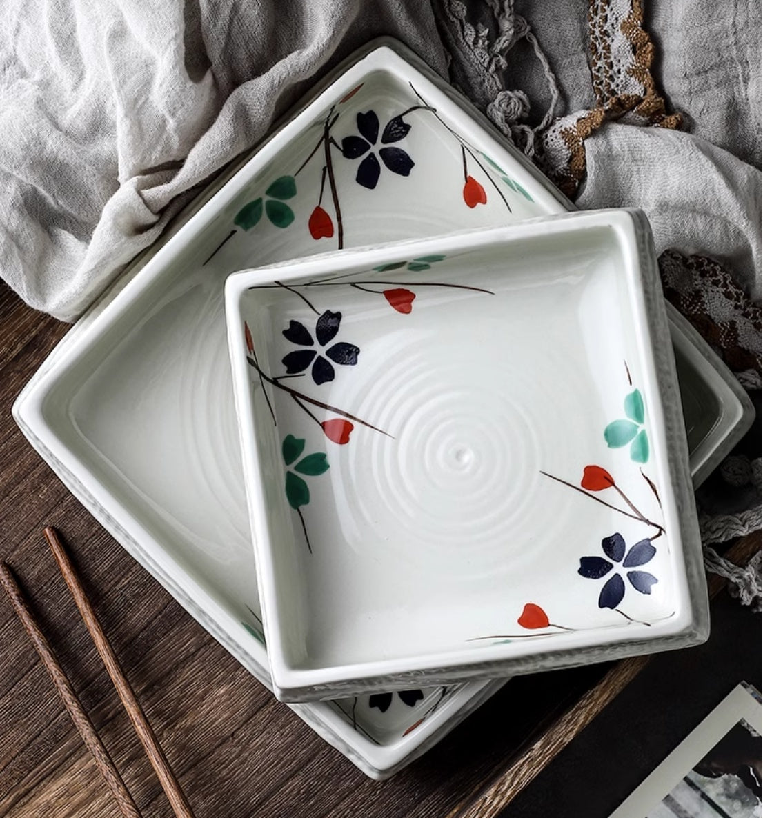 Ceramic Household Square  Rectangular Plate