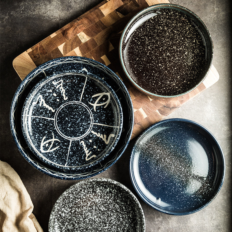 Japanese Deep Round Ceramic Dish