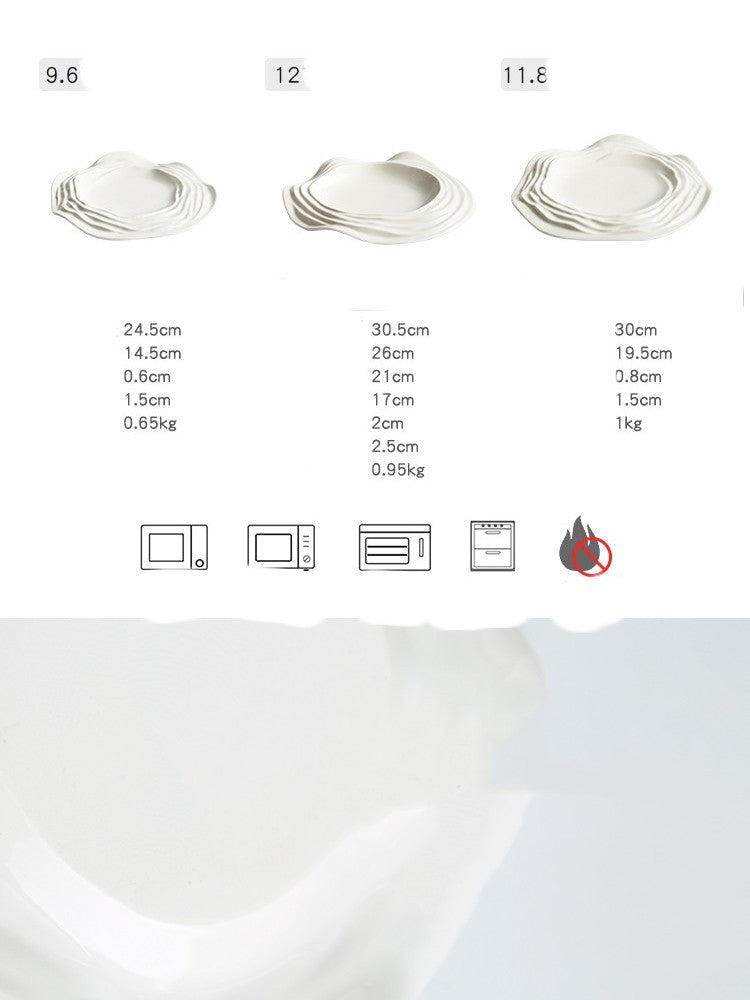 White Plate Ceramic Tableware