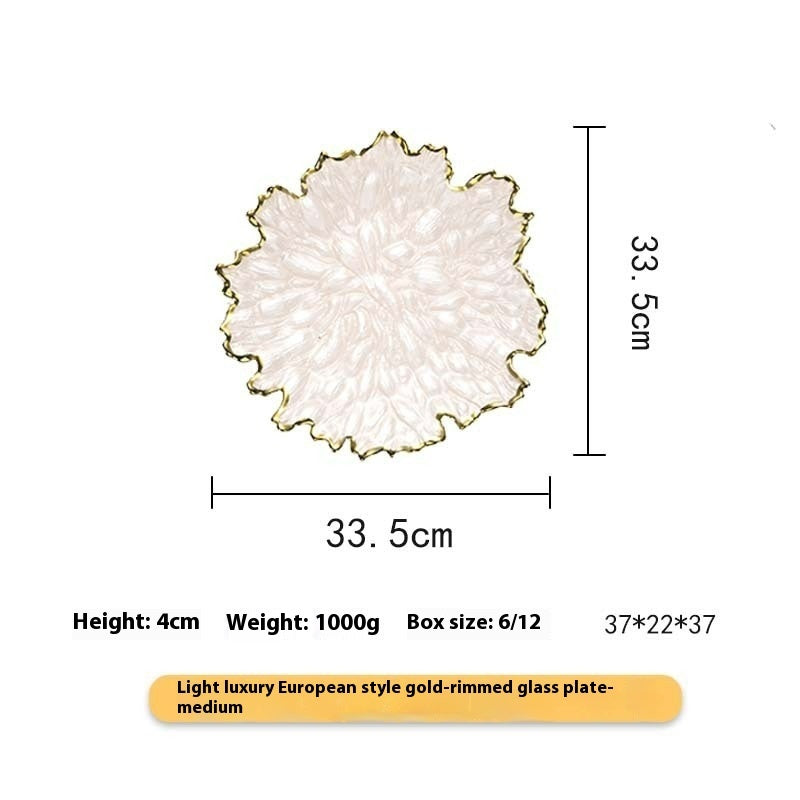 Nordic Style Golden Edge Maize Leaf Plate