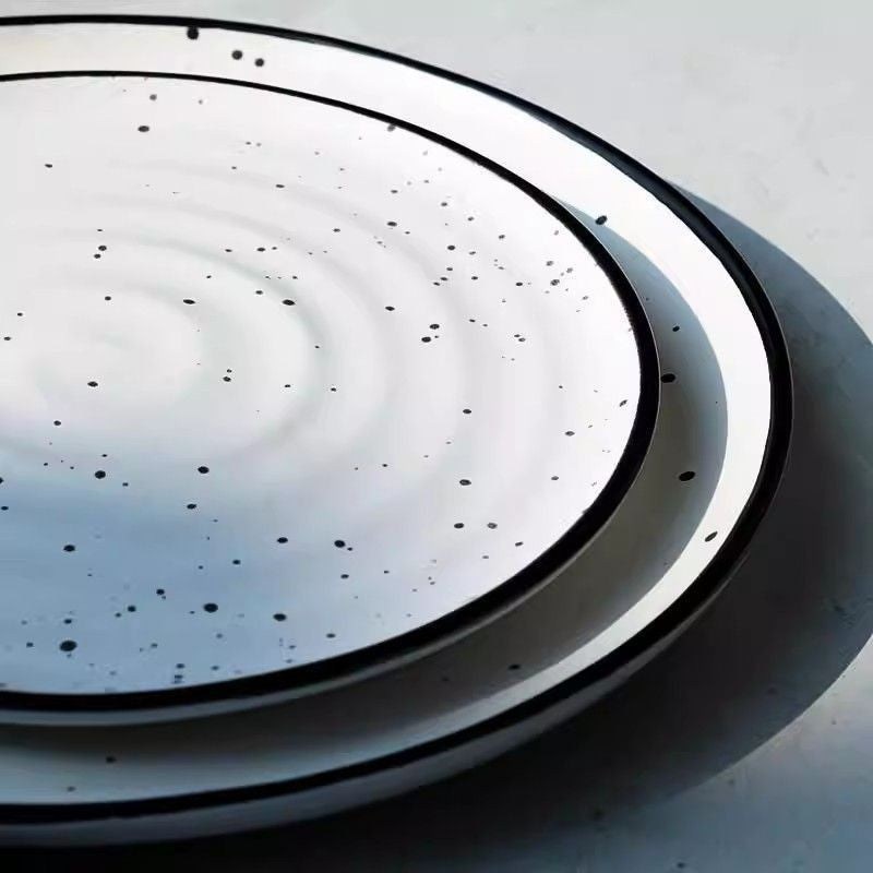 Ceramic Round Plate Decorative Tableware