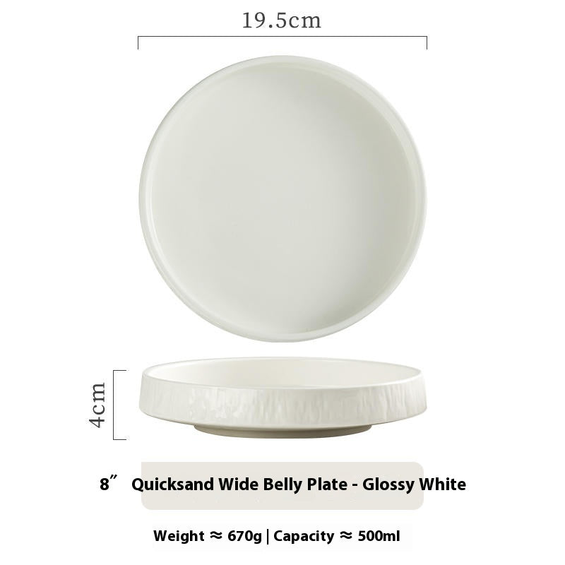 Household Creative Round Ceramic Plate