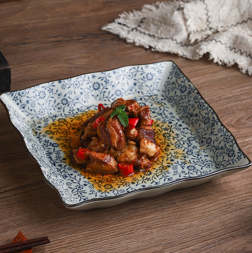 Deep Square Ceramic Plate