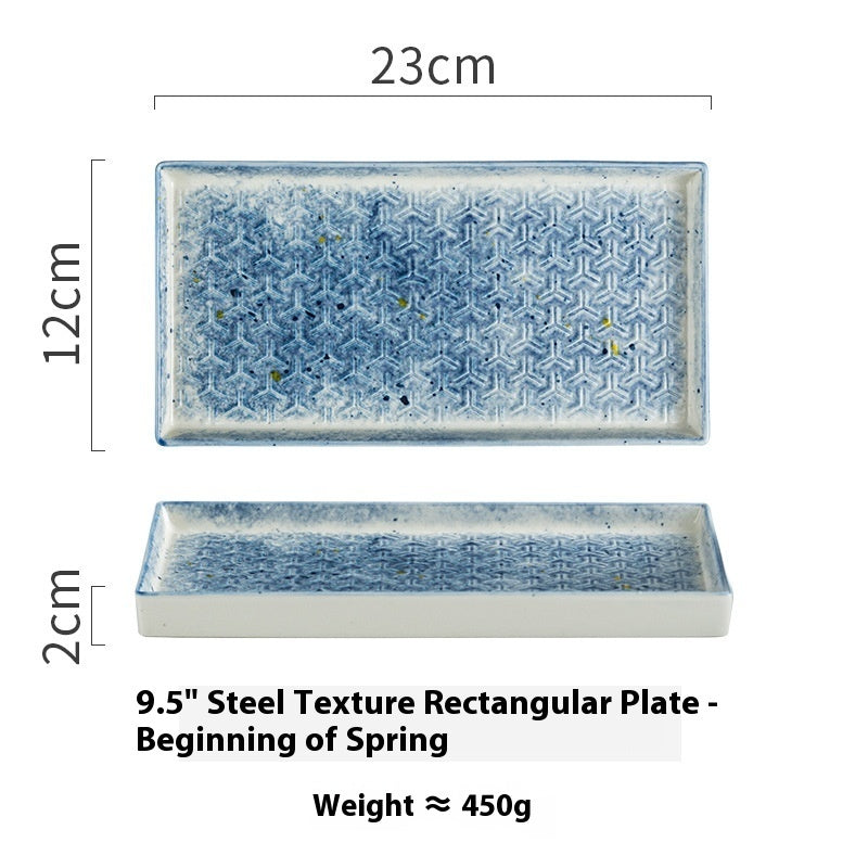 Ceramic Household Rectangular Snack Plate