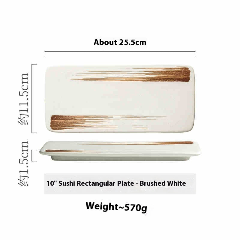 Rectangular Underglaze Porcelain Plate